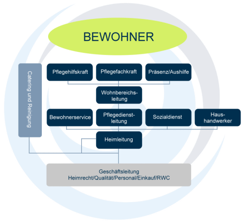 Organigramm der hesena Care GmbH